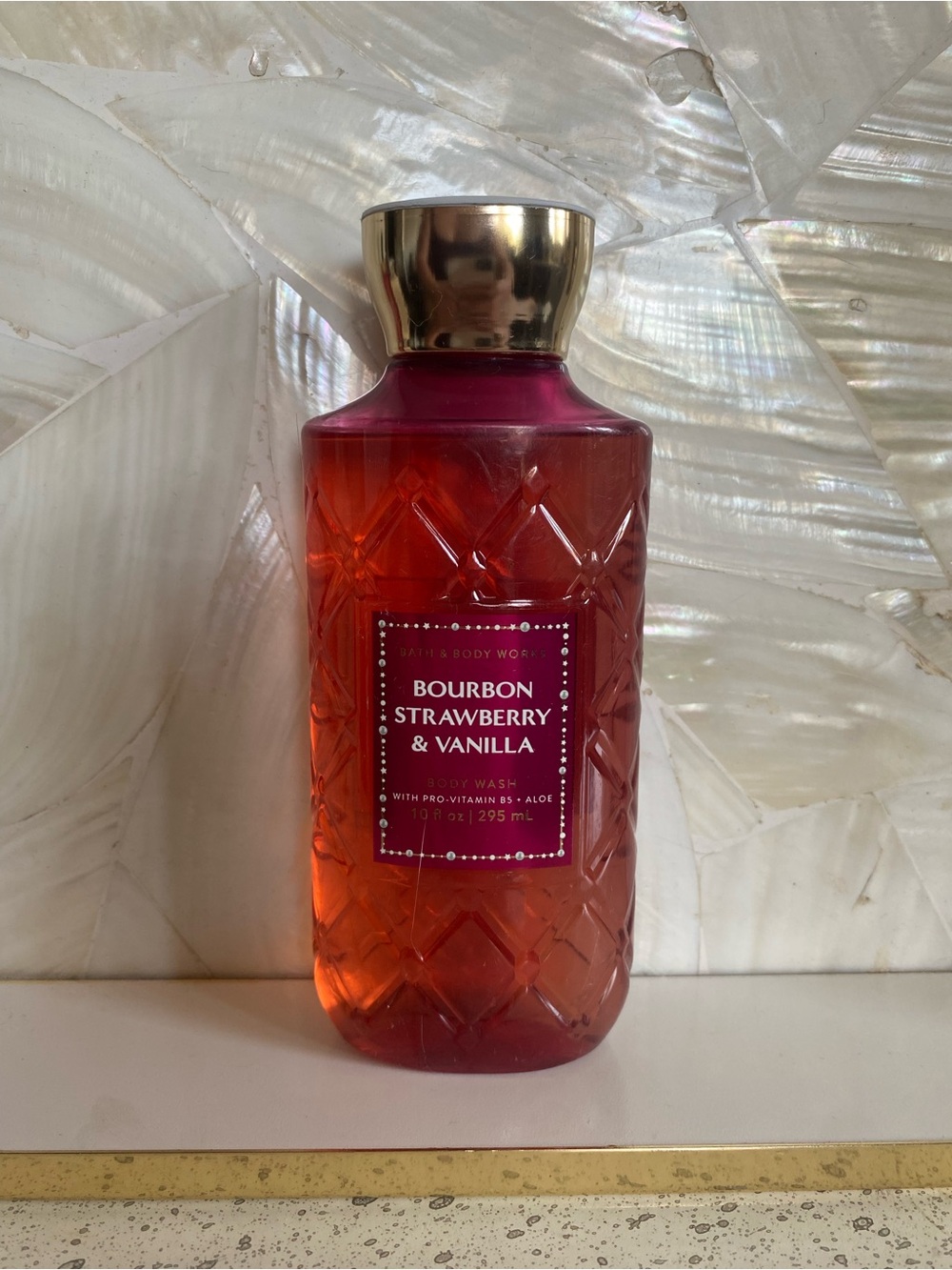 Bath & Body Works Bourbon Strawberry & Vanilla Body Wash FULL SIZE 10oz